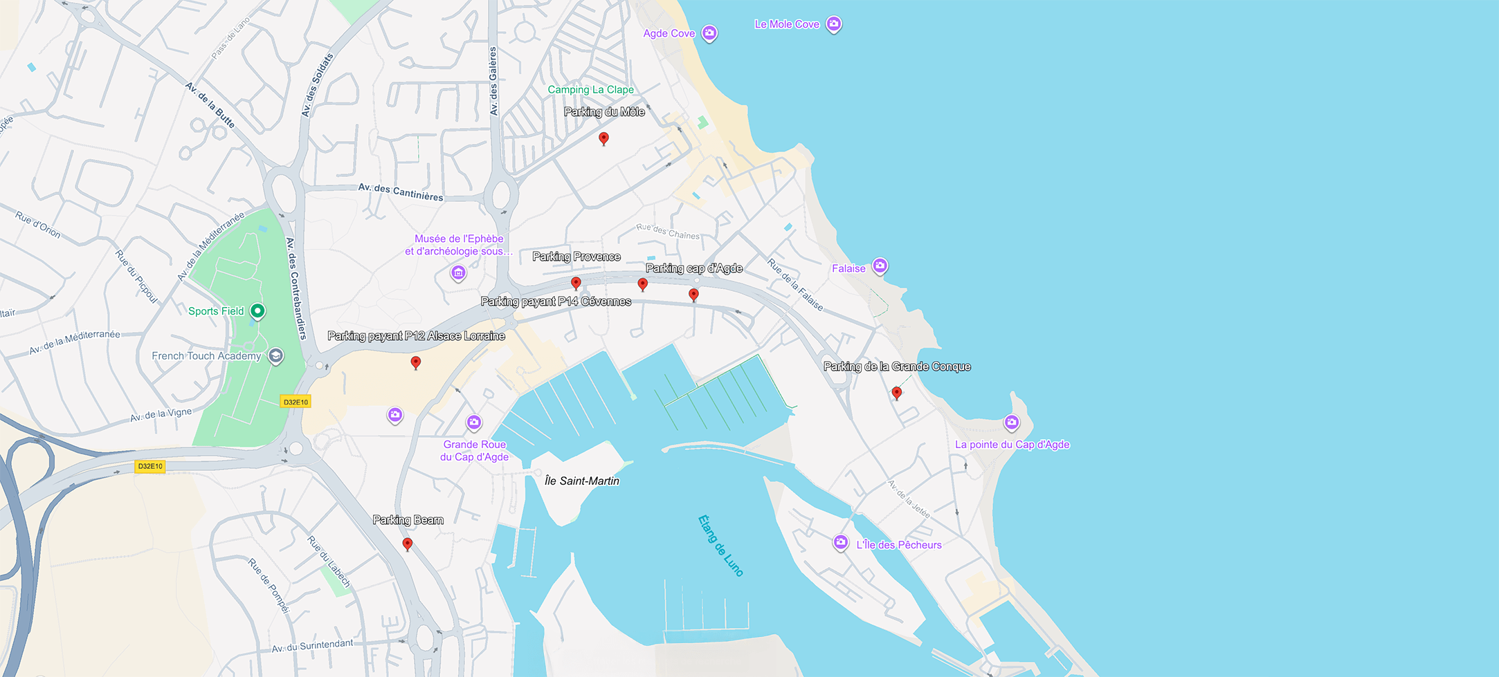 Liste des parkings environnants